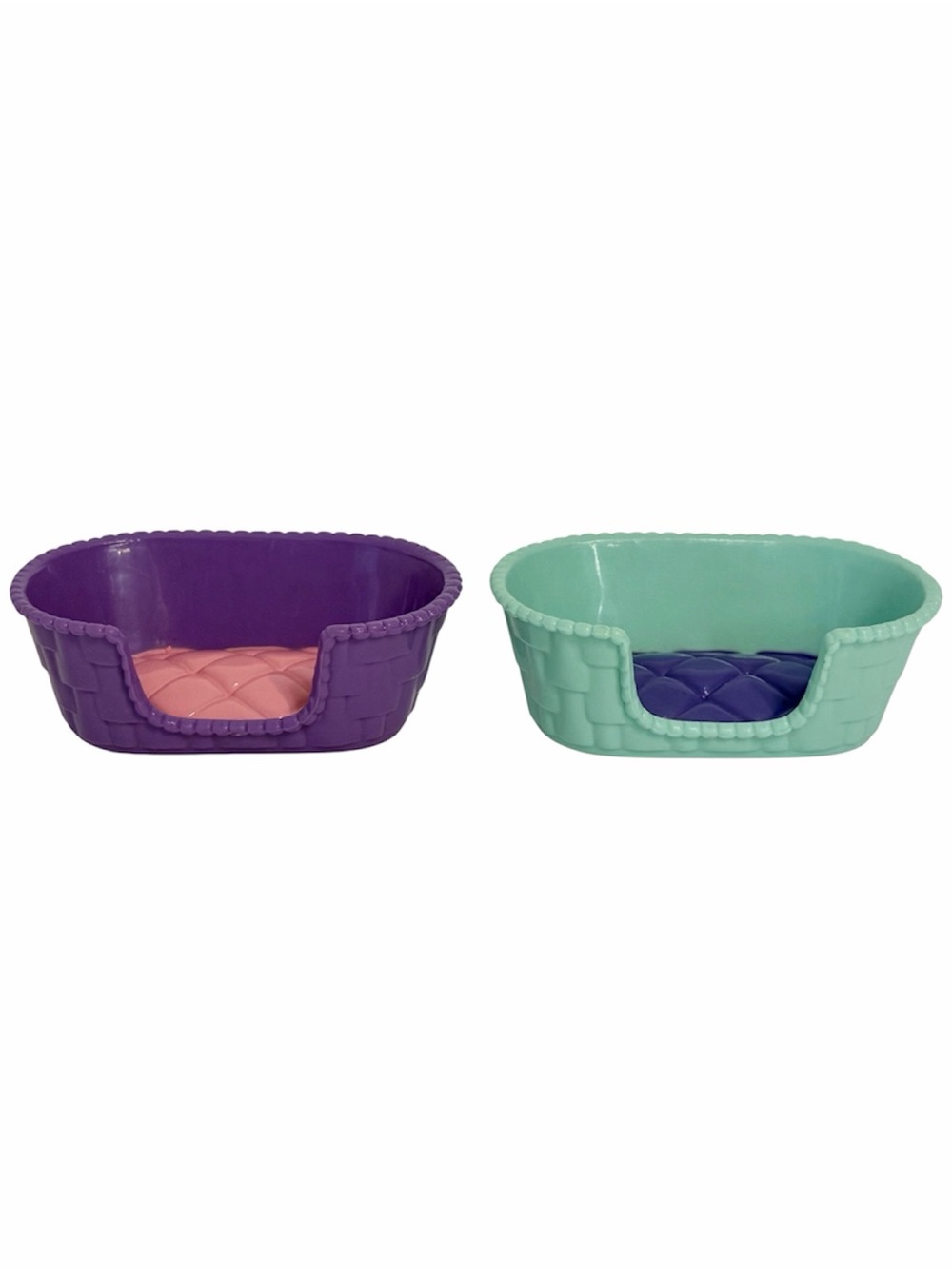 Littlest Pet Shop Replacement Beds Accessory Set Blue Purple Pink Vintage Kenner